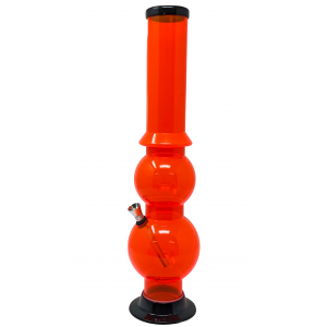 15" Acrylic Double Bubble Water Pipe - [AJM13]